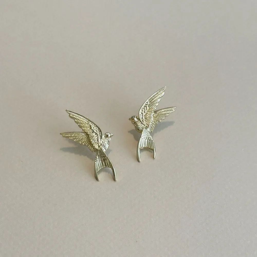 Bird stud earrings M799 - Picture 4 of 4